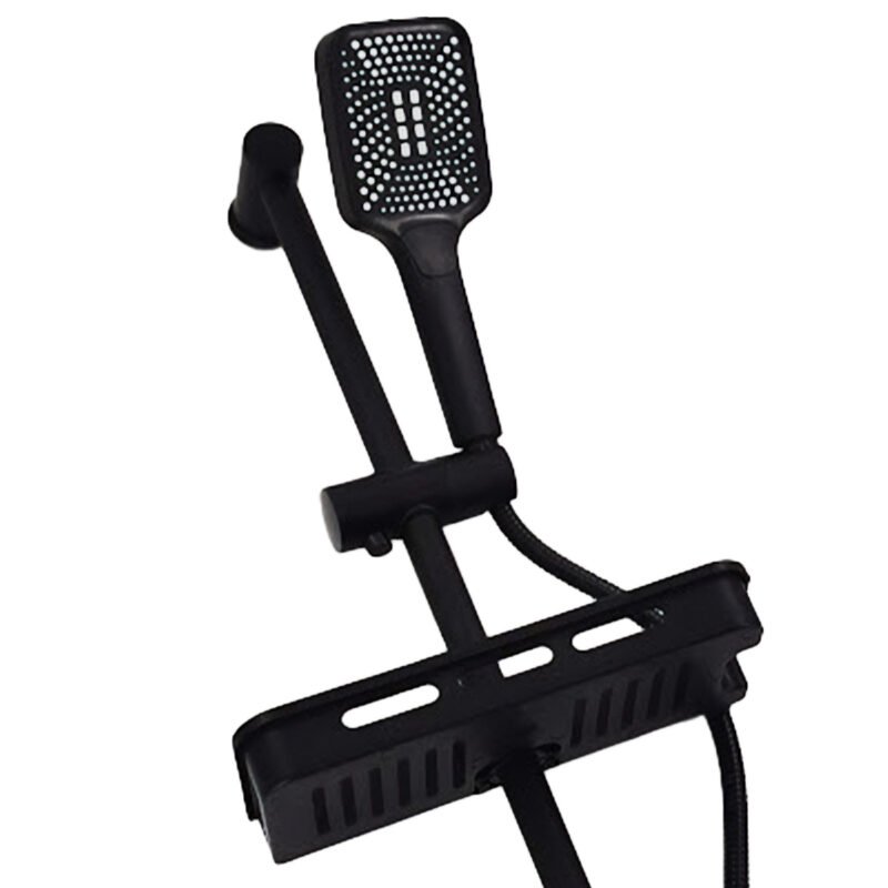 Barra de Ducha 3 en 1 con Monomando - Juego Completo Negro Mate