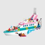 Kit de construcción de yate con personajes y detalles