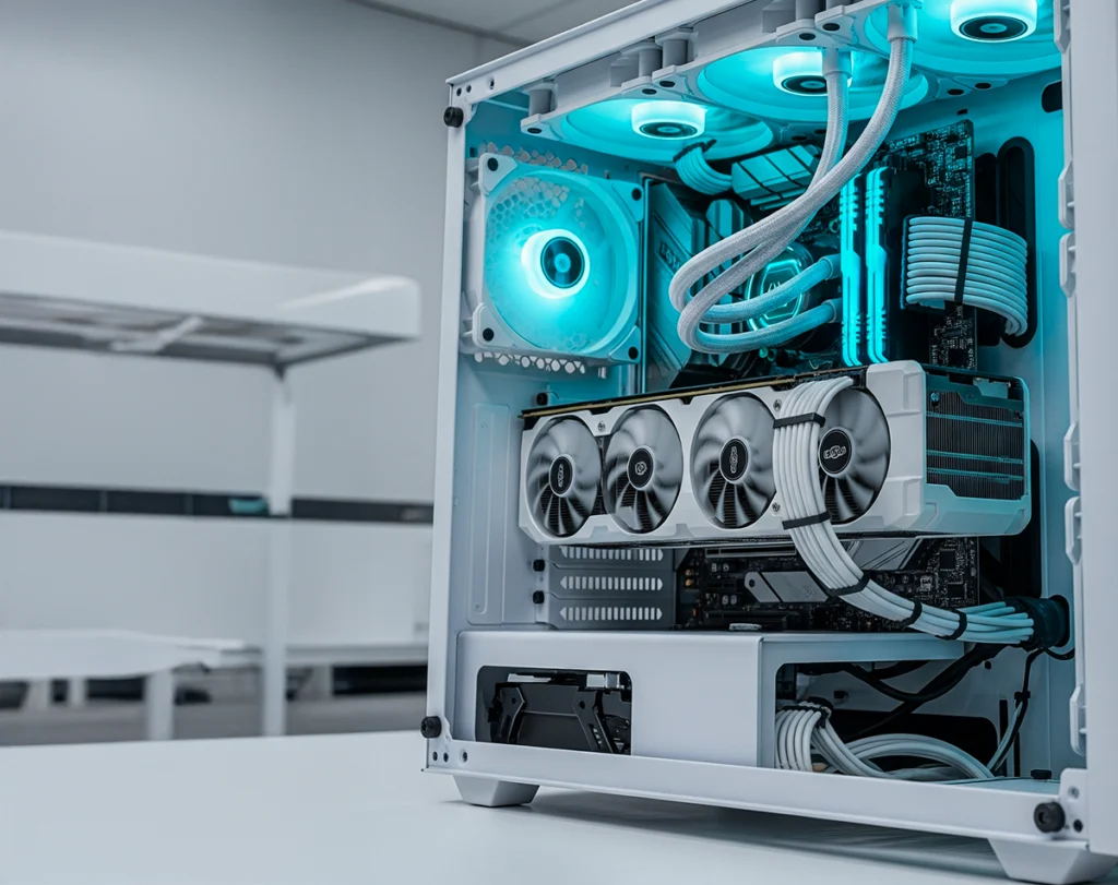 TU PC A CORAZÓN ABIERTO
    
Revela el poder interior de tu PC
Observa cada componente en acción, siente la sinergia del rendimiento y deja que el brillo del RGB ilumine tu espacio. Tu equipo no es solo una máquina, es una obra de arte tecnológica.