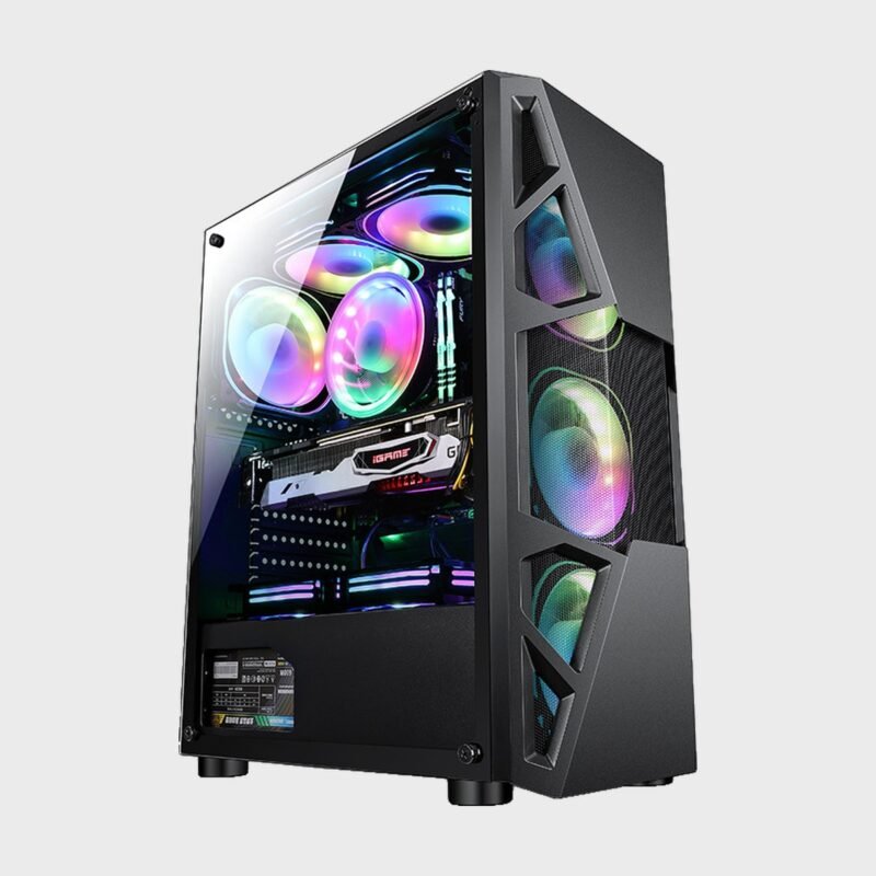 Gabinete PC Gamer Torre ATX con Panel Transparente