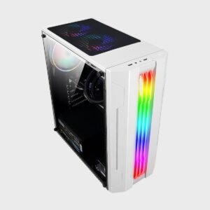 Gabinete PC Gamer Torre ATX con Tira RGB y Panel Transparente