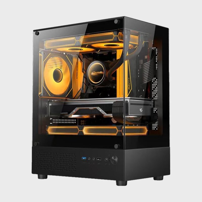 Gabinete PC Gamer Mini Torre de Vidrio Templado USB 3.0