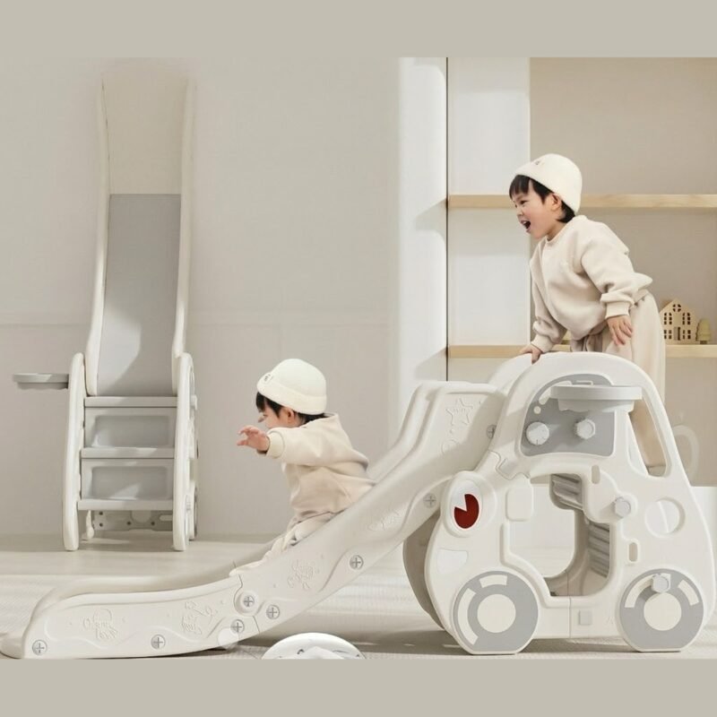 Tobogán Resbalín Infantil 3 en 1 Plegable con Forma de Auto