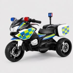 Moto Eléctrica Montable para Niños · Patrulla Verde con Control Remoto y Música