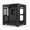Gabinete PC gamer cubo panorámico negro con vidrio templado en dos caras, interior vacío
