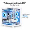 Vista panorámica de 270 grados sin pilar frontal, vidrio templado de 3 mm unido a 90 grados