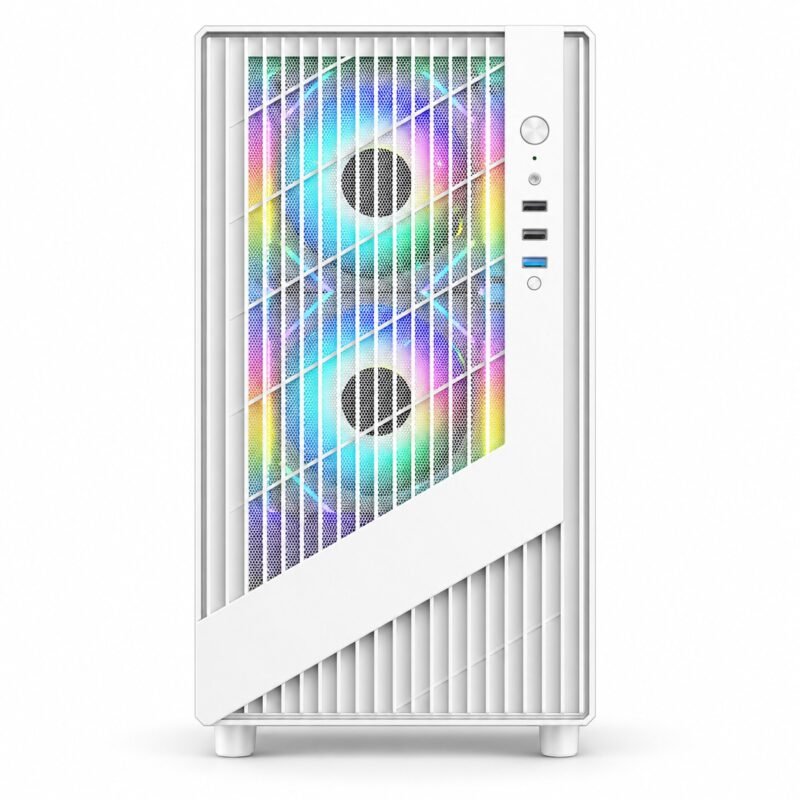 Gabinete PC Gamer Micro-ATX Airflow con Vidrio Templado, Radiador de 240 mm y USB 3.0