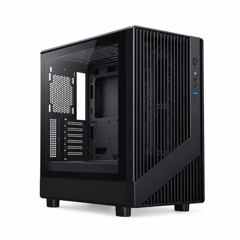 Gabinete PC Gamer Micro-ATX Airflow con Vidrio Templado, Radiador de 240 mm y USB 3.0