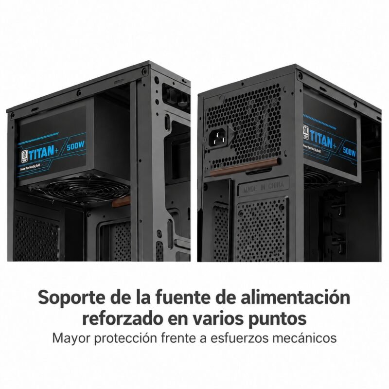 Gabinete PC Gamer Micro-ATX con Frente de Malla, Panel Lateral Transparente y USB 3.0