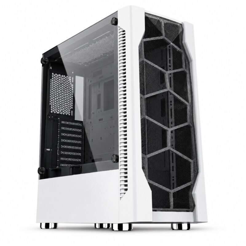 Gabinete PC Gamer Torre ATX Vidrio Templado y Frente de Malla