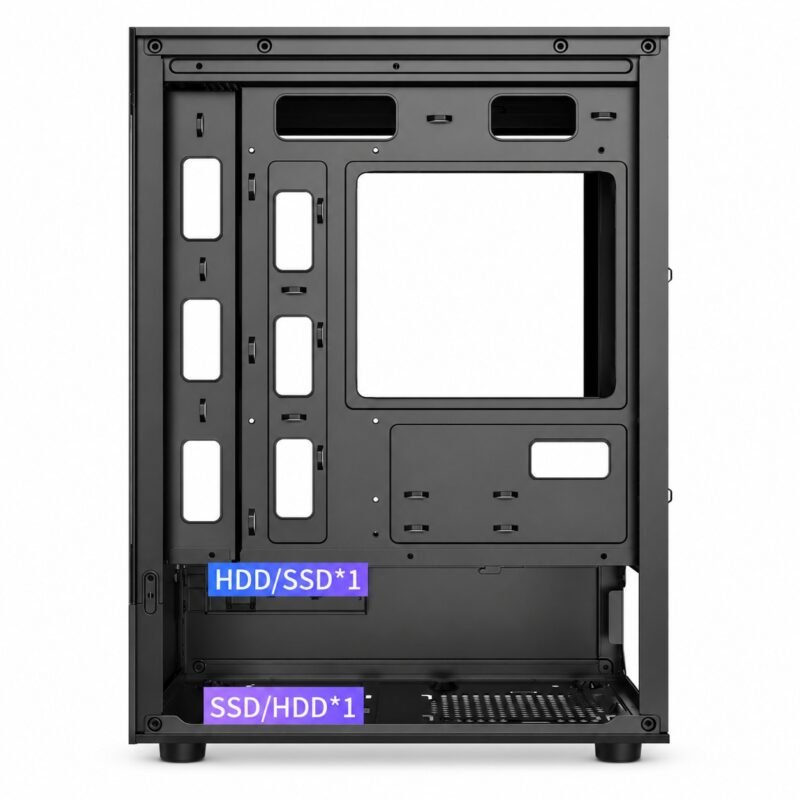 Gabinete PC Gamer Mini Torre Micro-ATX Panorámico 270° con Vidrio Templado y USB 3.0