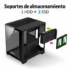 Soportes para un disco duro de 3,5 pulgadas y dos SSD de 2,5 pulgadas