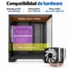 Compatibilidad: placa Micro-ATX o Mini-ITX, tarjeta de video hasta 330 mm y disipador hasta 160 mm