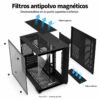Filtros antipolvo magnéticos desmontables en la parte superior e inferior
