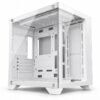 Gabinete gamer panorámico mini torre blanco con doble vidrio templado