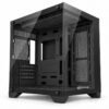 Gabinete gamer panorámico mini torre negro con doble vidrio templado