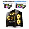 Radiador de 240 mm en la parte superior y de 120 mm atrás