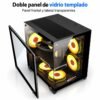 Doble panel de vidrio templado frontal y lateral del gabinete panorámico