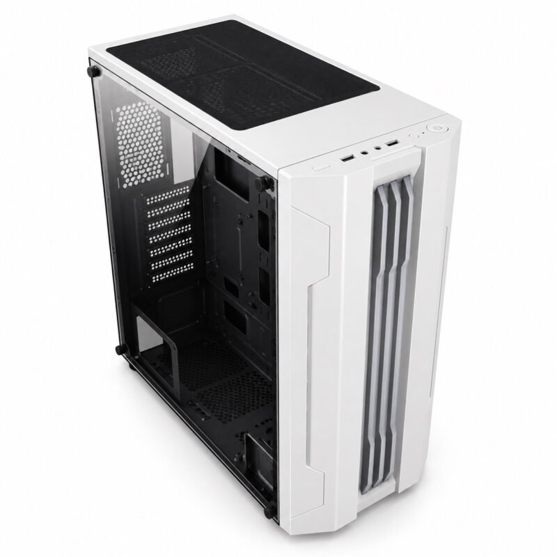 Gabinete PC Gamer Torre ATX con Tira RGB y Panel Transparente