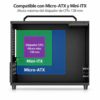 Diagrama de compatibilidad: placas Micro-ATX y Mini-ITX, disipador de CPU hasta 138 mm